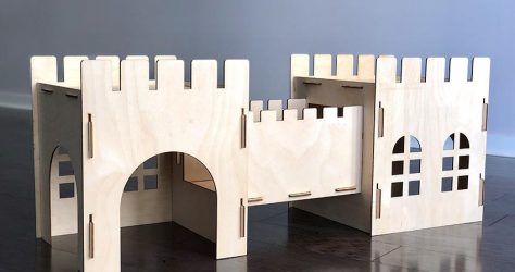 TokiHut – Wooden rabbit castle and bridge set