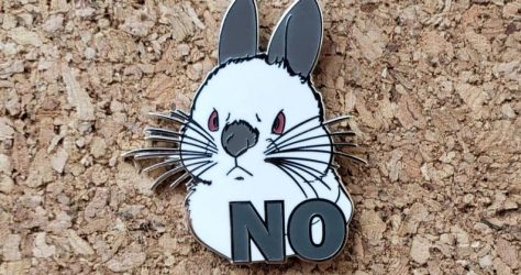 ThePipsqueakery – Grumpy Bun No! enamel pin