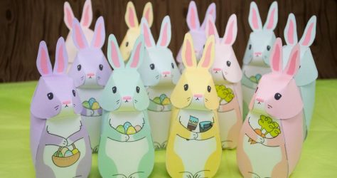 LittleLuxuriesLoft  – DIY printable Easter Bunny gift boxes